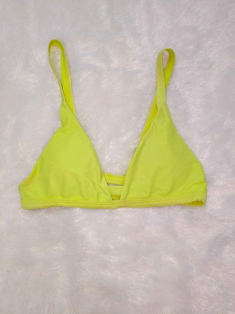 Neon Yellow Bikini Top