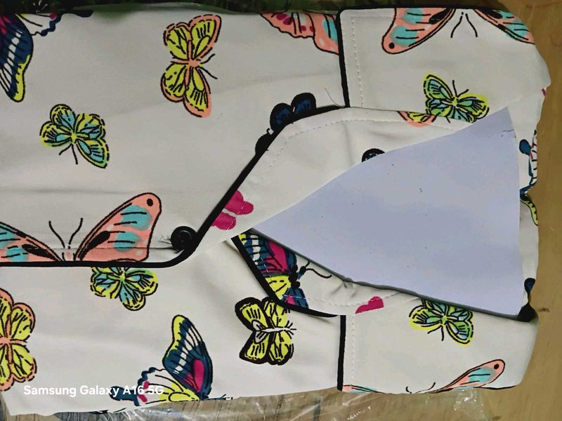 Cute Butterfly Print Pajama Set