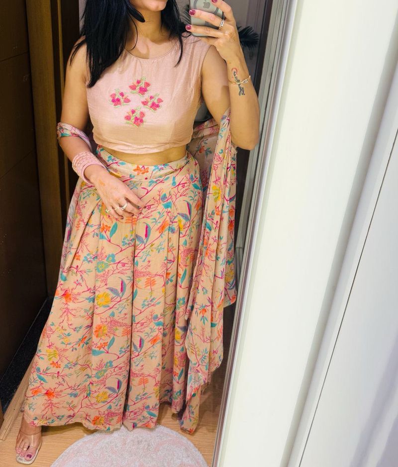 Beautiful Floral Lehenga Choli Set