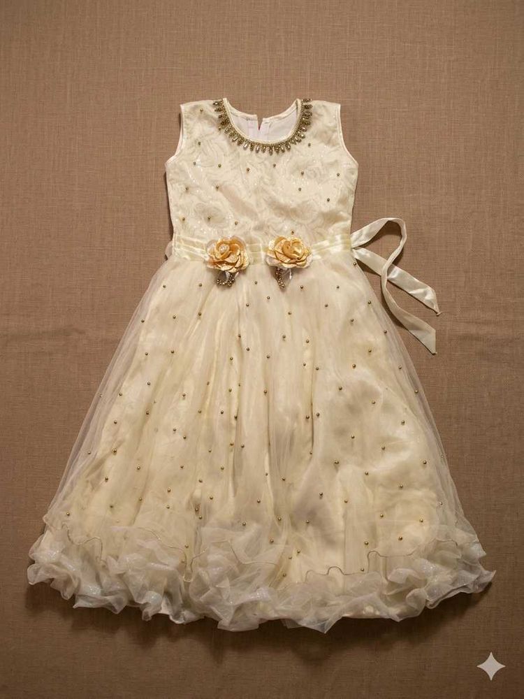 Beautiful Cream Gown with Embellishments