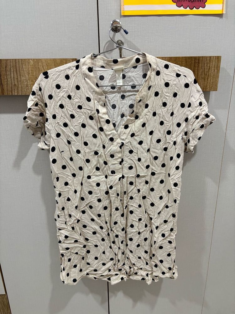 H&amp;M Polka Dot Top