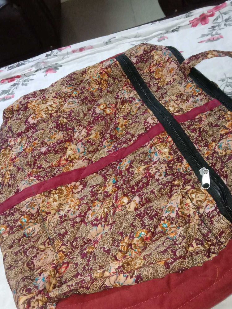 Quilted Floral Tote Bag