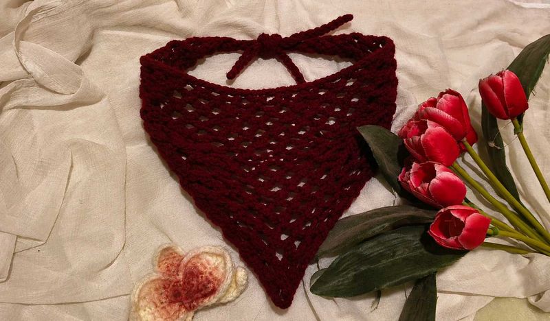 Handmade Crochet Bandana Scarf