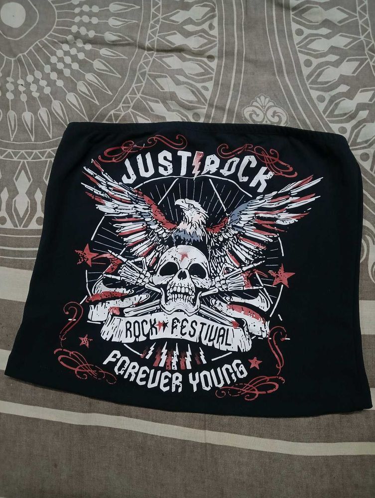 Rock Festival Graphic Print Top
