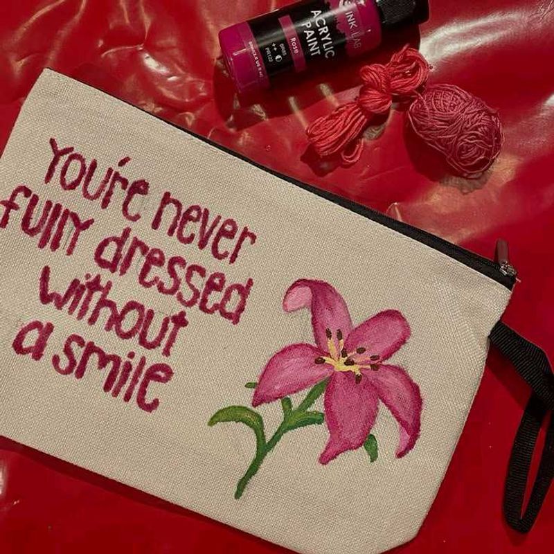 Hand-Painted Cosmetic Pouch(2)