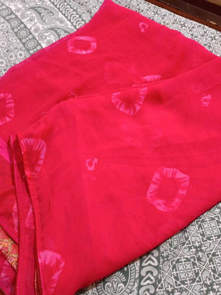 beautiful Magenta boutique print saree