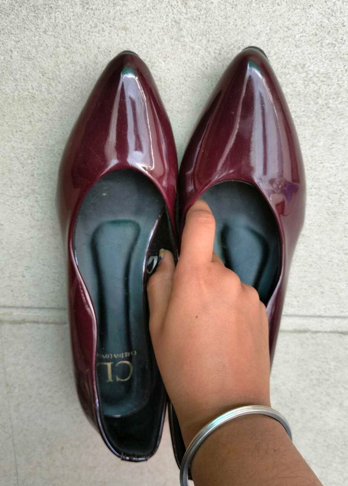CHERRY RED MARYJANE FLAT HEEL
