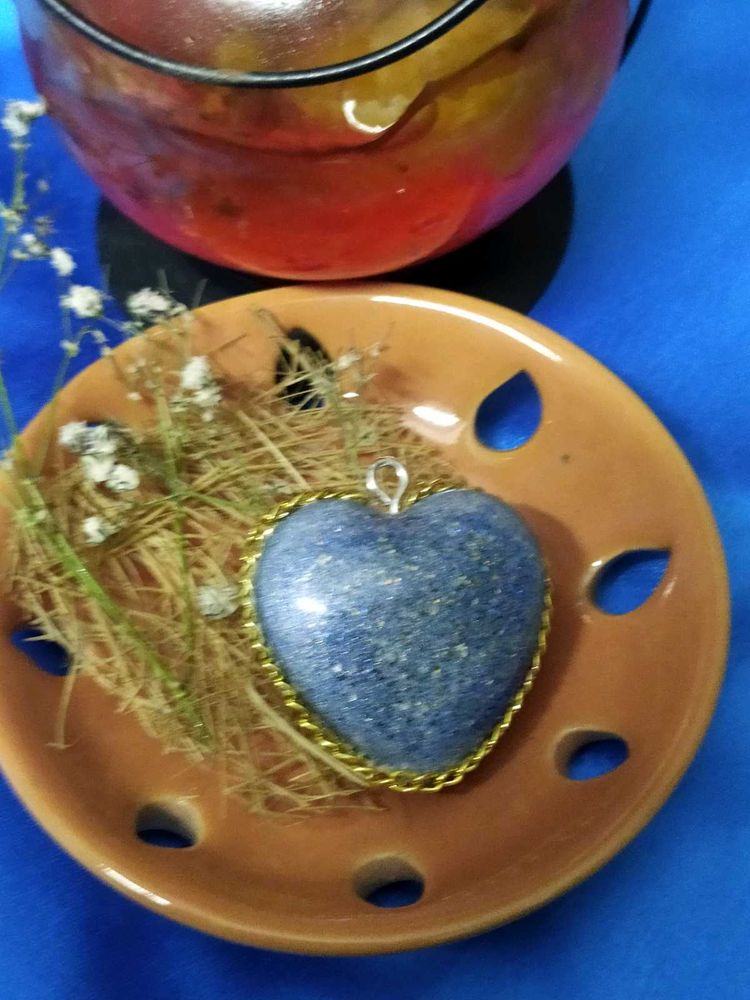 Handcrafted Lapis Lazuli Heart Pendant