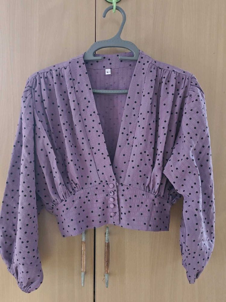 Polka Dot Crop Top