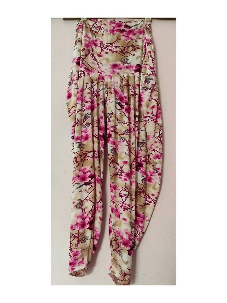 Flowy Floral Dhoti Pants