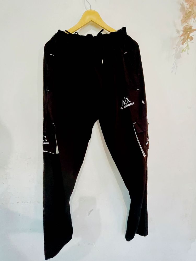 AX Armani Exchange Black Cargo Pants