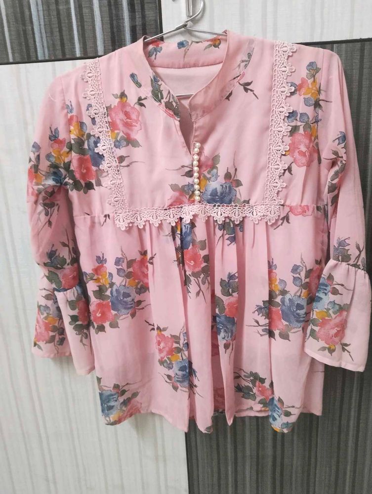 Floral Pink Top