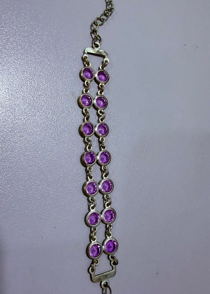 Elegant Purple Stone Bracelet