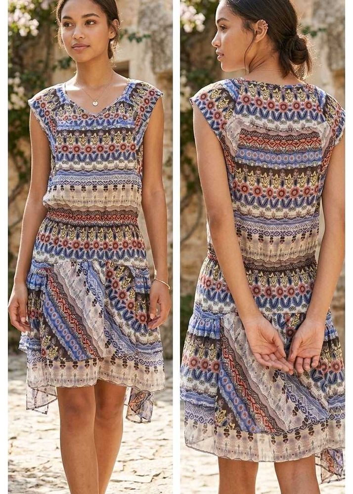 Bohemian Print Mini Dress