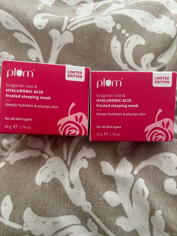 sealed Plum Frosted Sleeping Mask Duo
