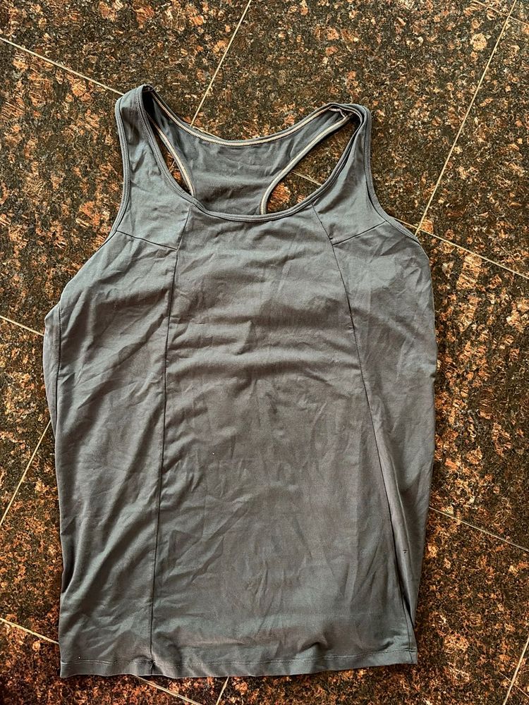 Gray Workout Tank Top