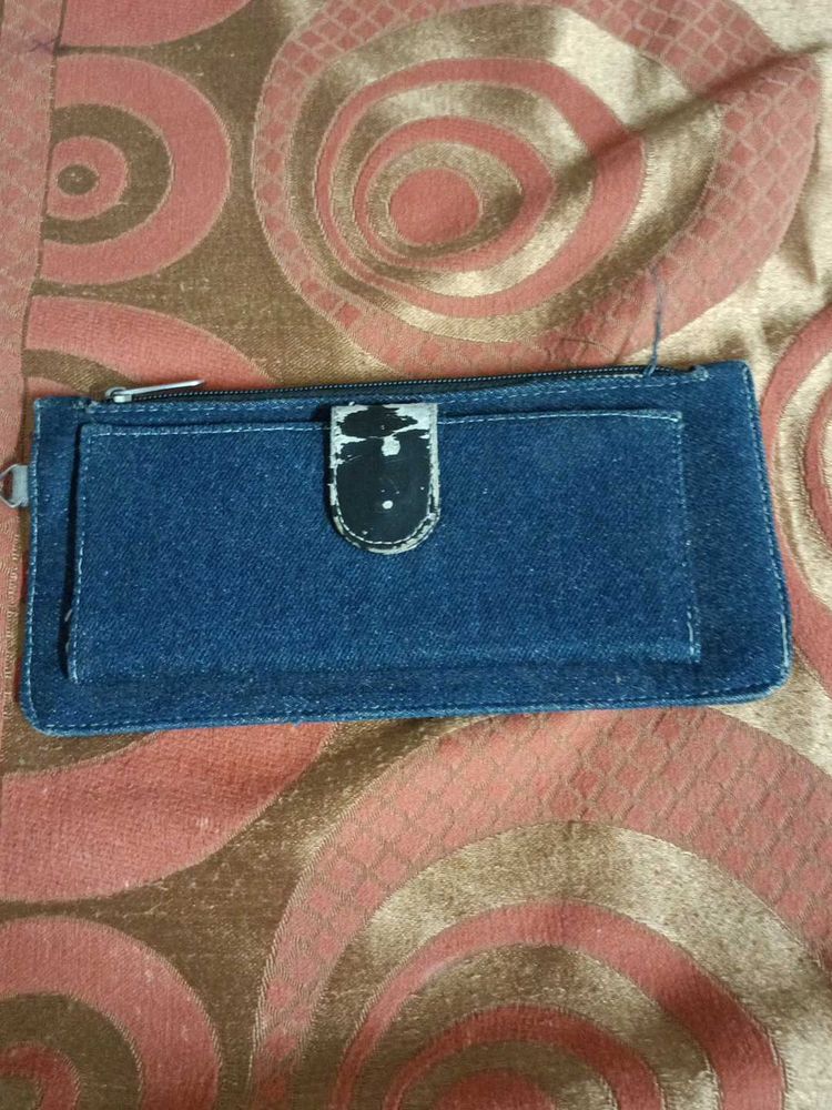 Denim Wallet Clutch