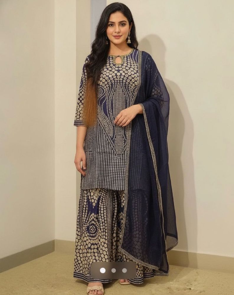 Elegant Blue Designer Kurta Set