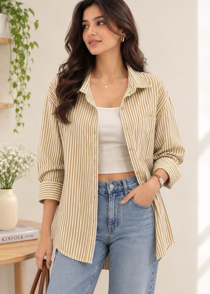 Striped Oversized Shirt for Women