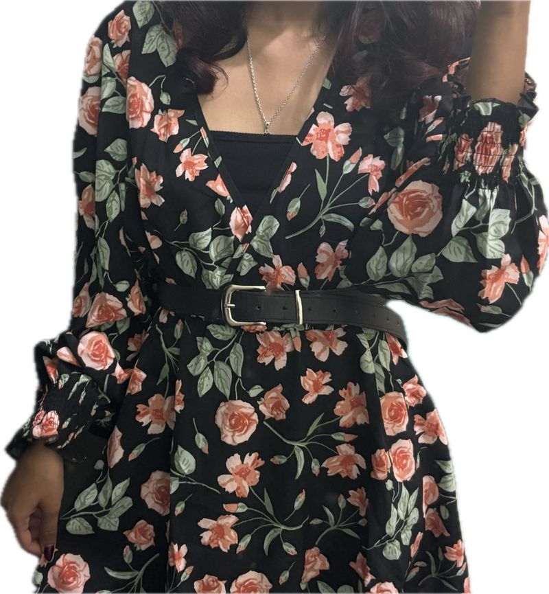 Floral Print Mini Dress