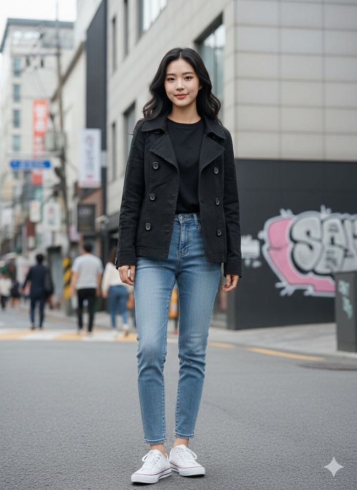 H&amp;M Classic Black Pea Coat