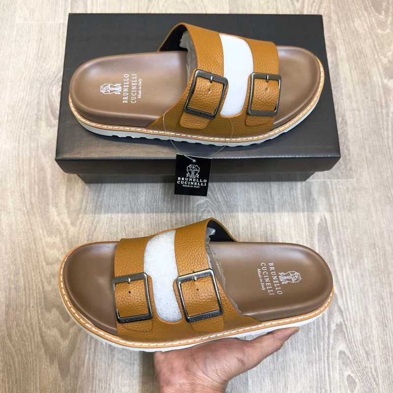 Brunello Cucinelli Leather Slides