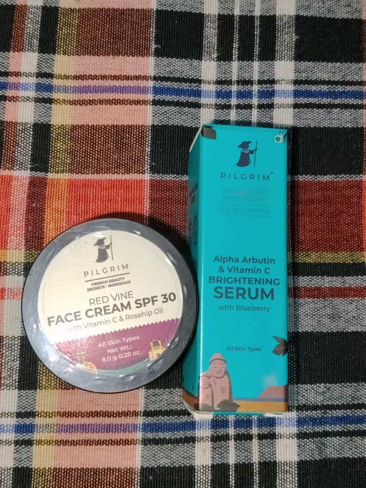 Pilgrim Face Cream &amp; Brightening Serum Set