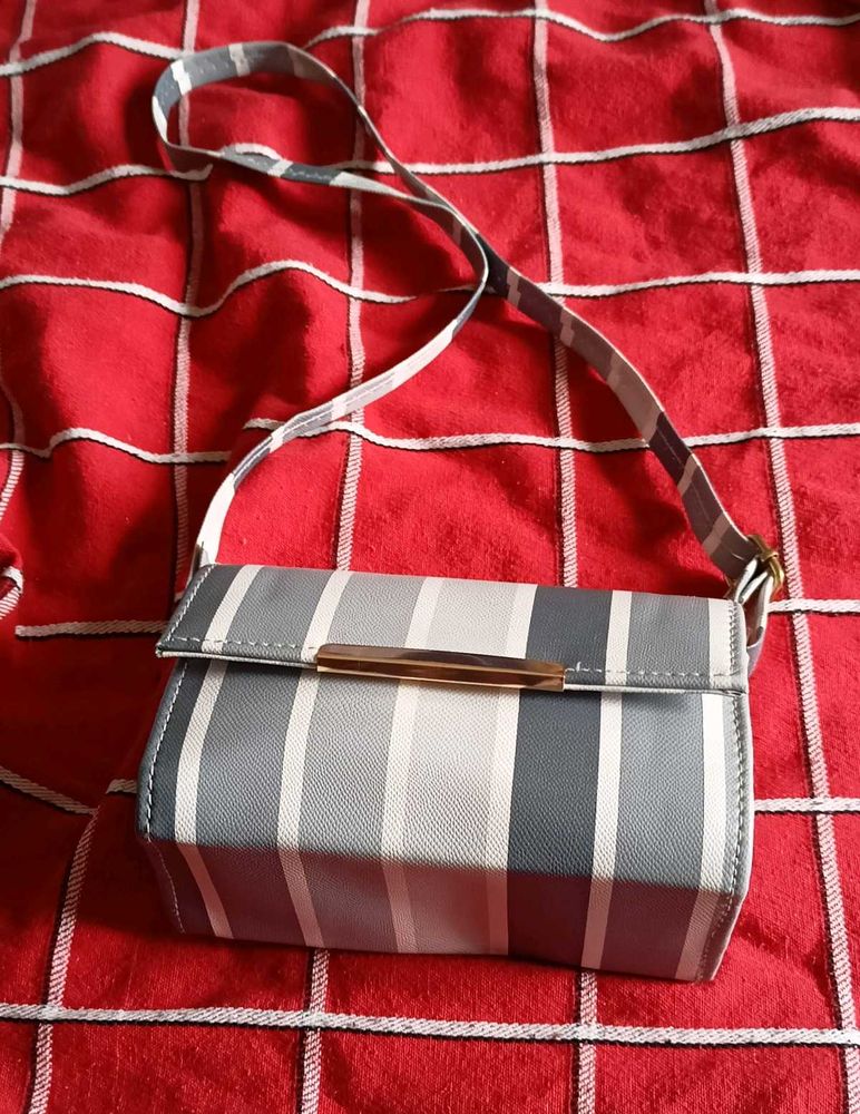 Striped Crossbody Bag