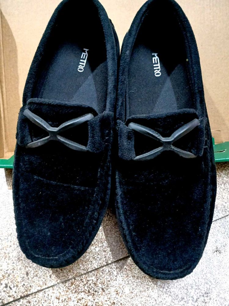 Metro Black Loafers (Unisex) UK Size 3