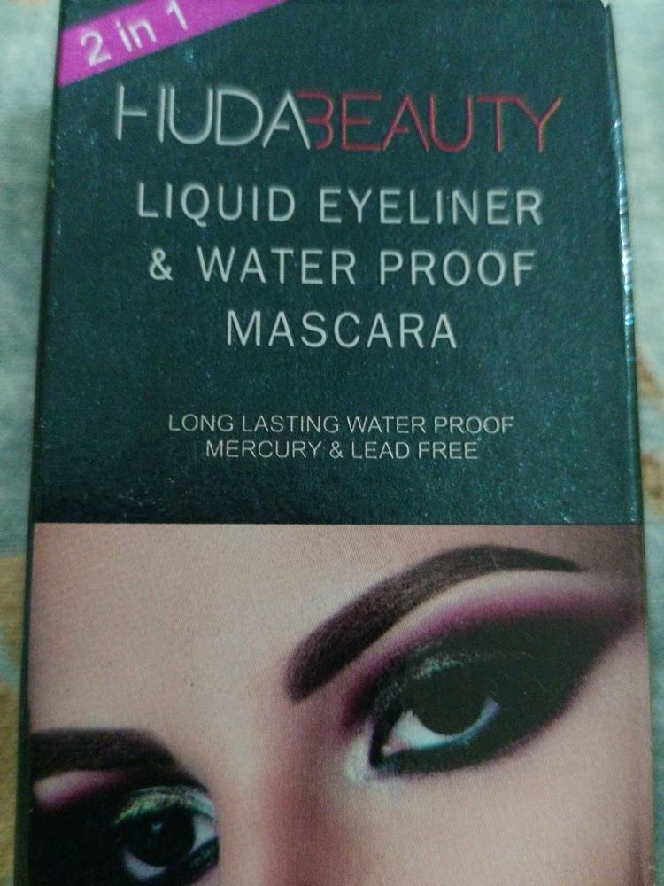 huda beauty eye liner &amp; mascara