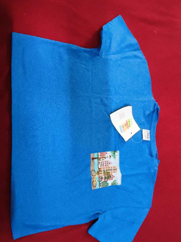 Blue Graphic T-shirt