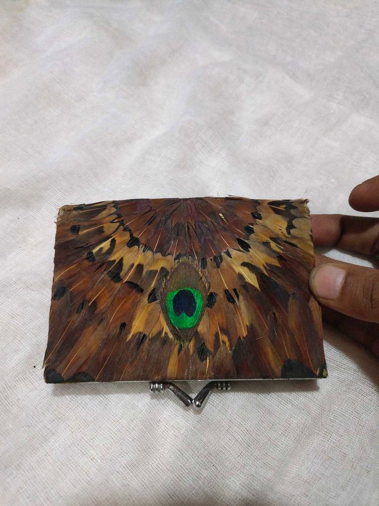 Unique Feather Clutch Purse