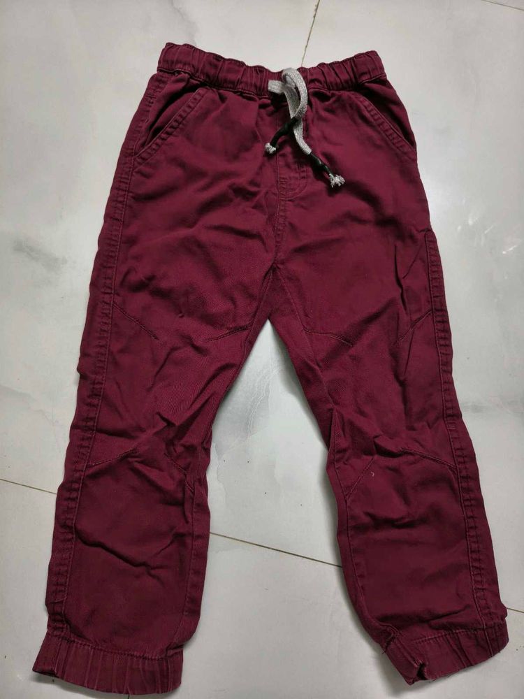 Maroon Jogger Pants for Boys