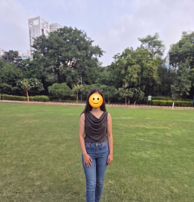 Sleek Charcoal black Cowl Neck Tank Top