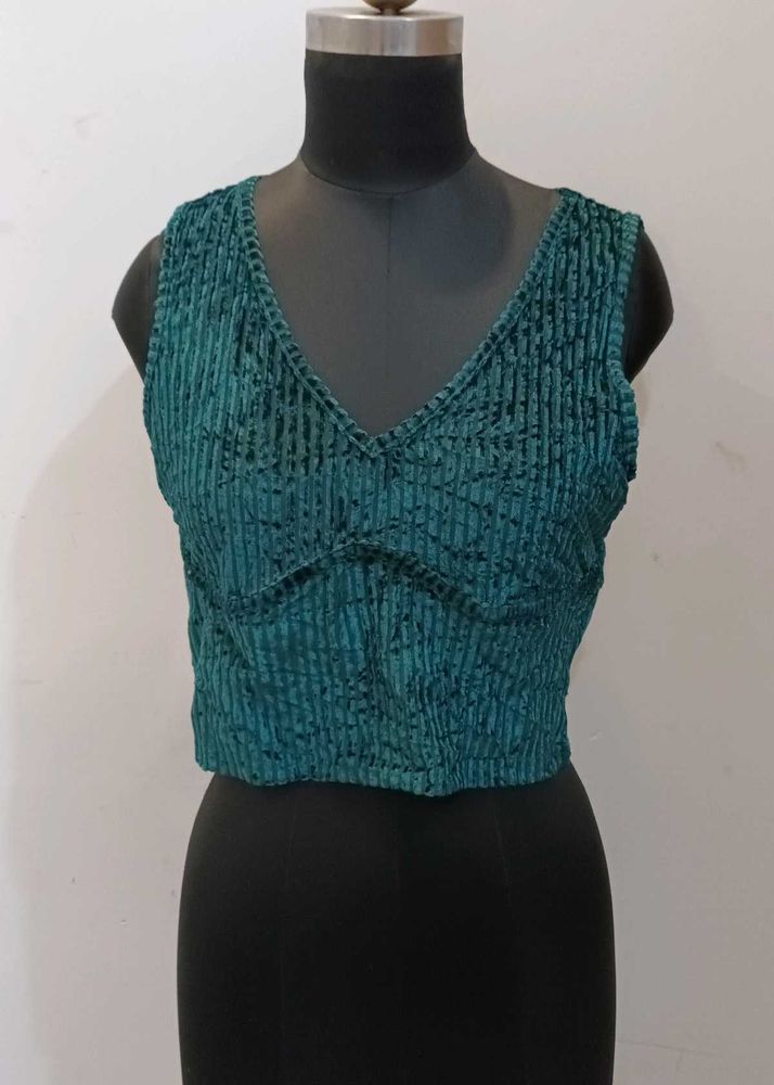 Green Velvet Tank Top..38 to 40