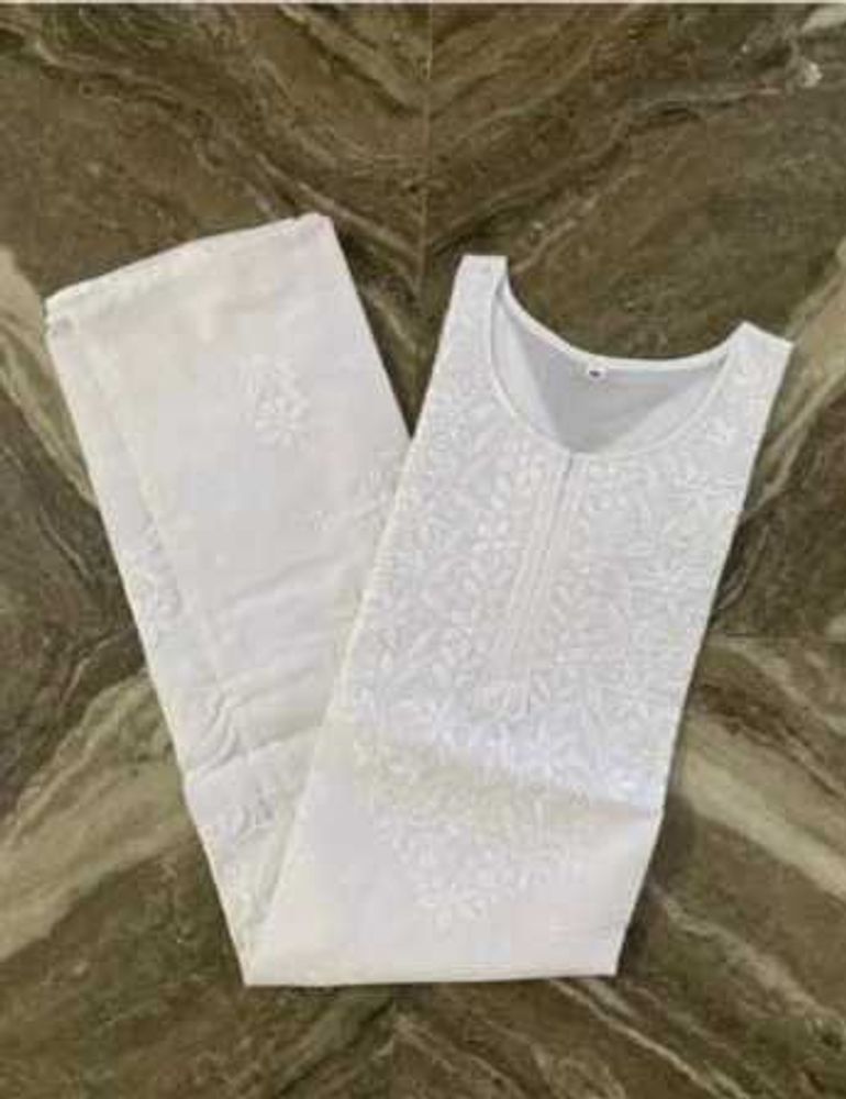 White Chikankari Kurti