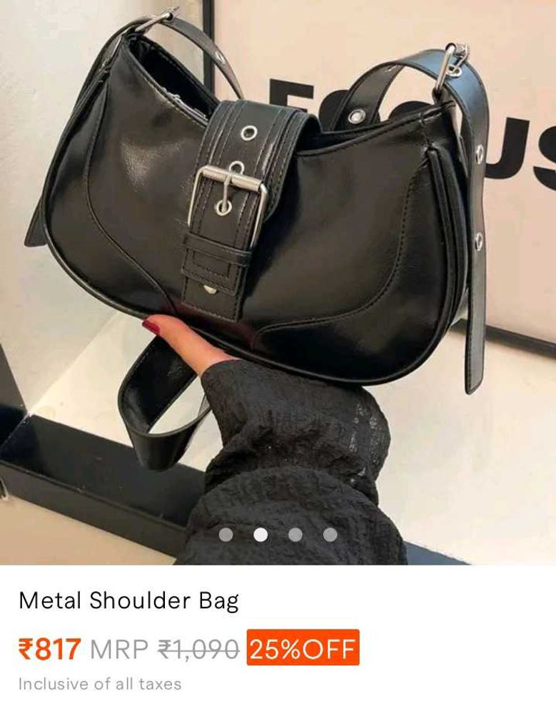 Chic Black Patent Shoulder Bag