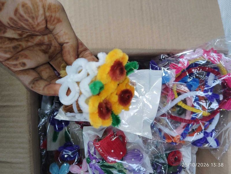 Handmade flower keychain