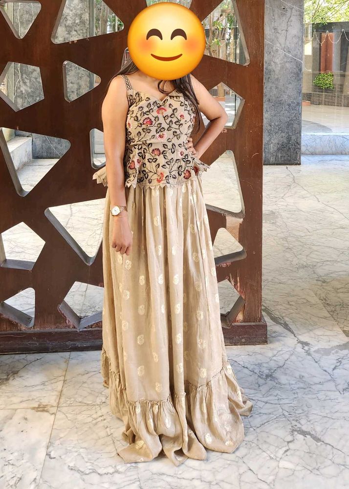 Floral Crop Top &amp; Maxi Skirt Set