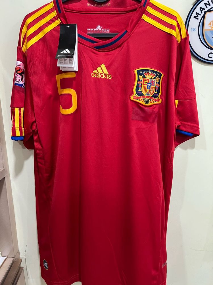 Spain 2010 Puyol world cup winner football jersey