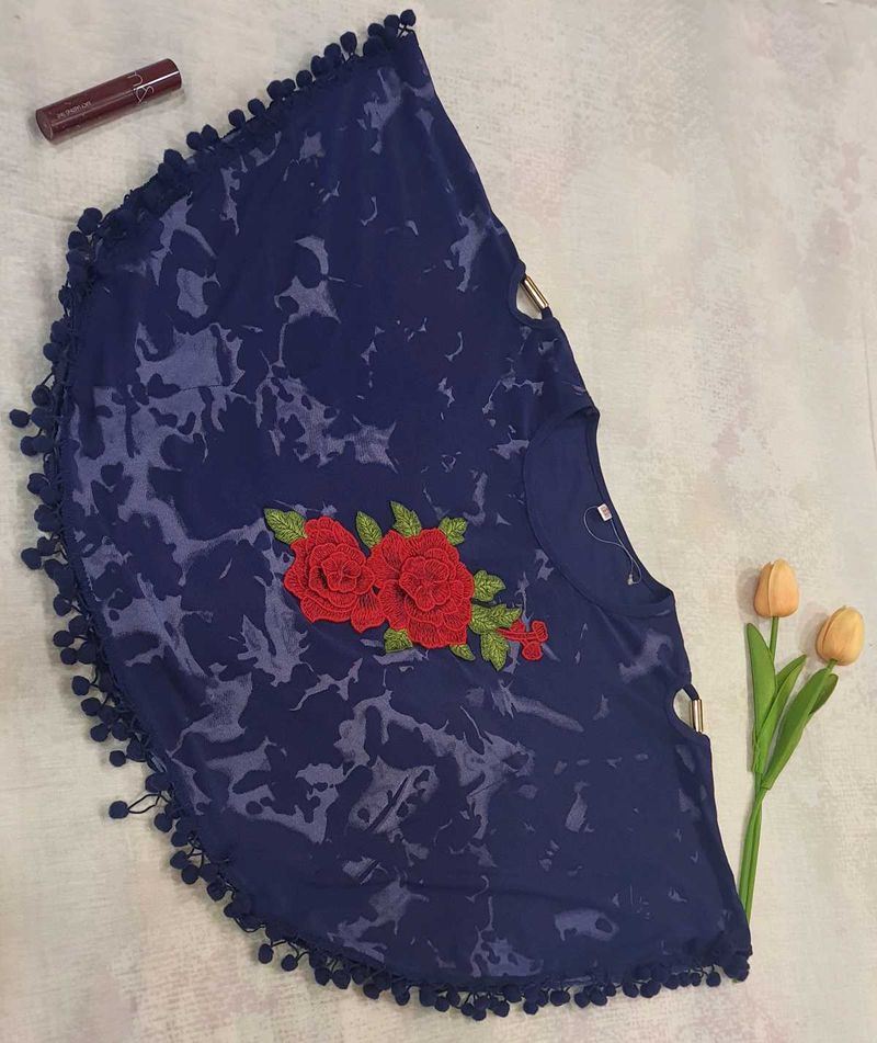 Pinteresty Blue Cape Top
