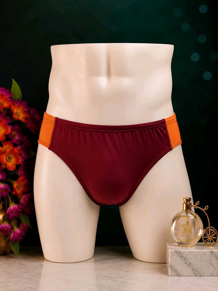 🇳🇿💫🎀Men's Maroon &amp; Orange Briefs