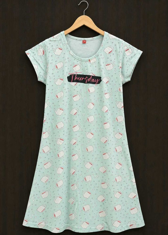 Super Comfy "Thursday" Coffee Cup Night Dress