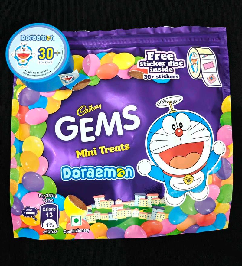 Cadbury GEMS Doraemon Sticker Dispenser ✨🩵