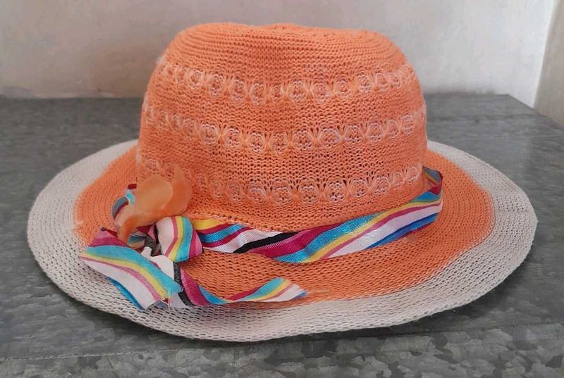 Girls Straw Sun Hat