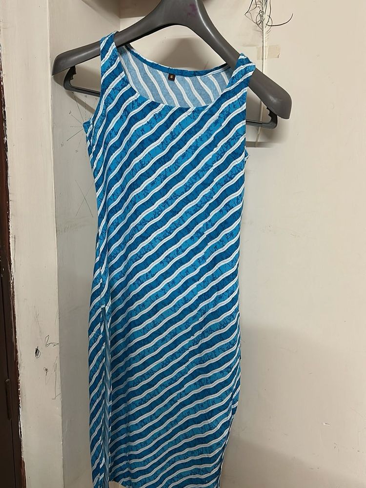 Blue Striped Dress