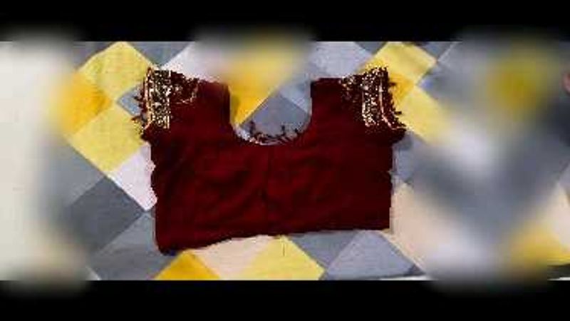 Maroon Embroidered Blouse