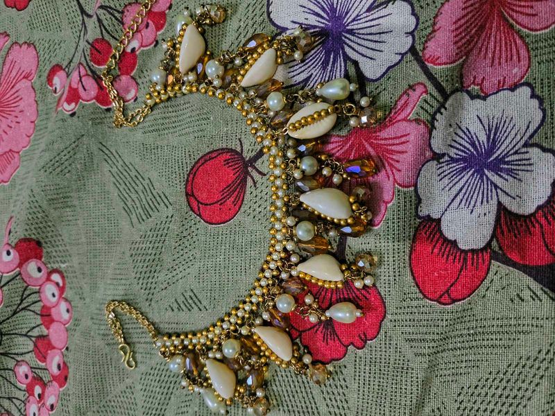 Bohemian Pearl &amp; Shell Statement Necklace