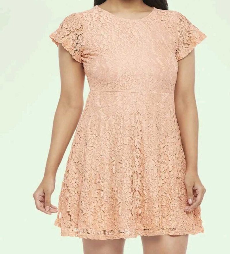 Lovely yet Sexy Lace Fit &amp; Flare short one piece