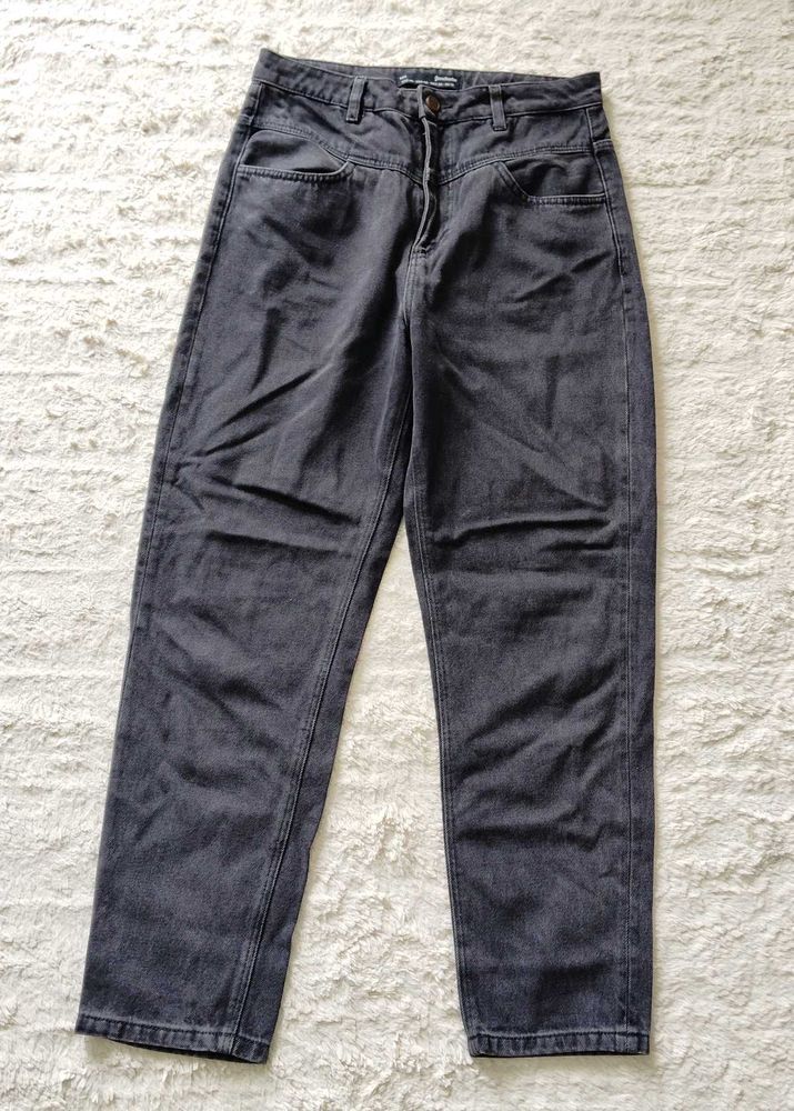 High Waist Black Denim Jeans
